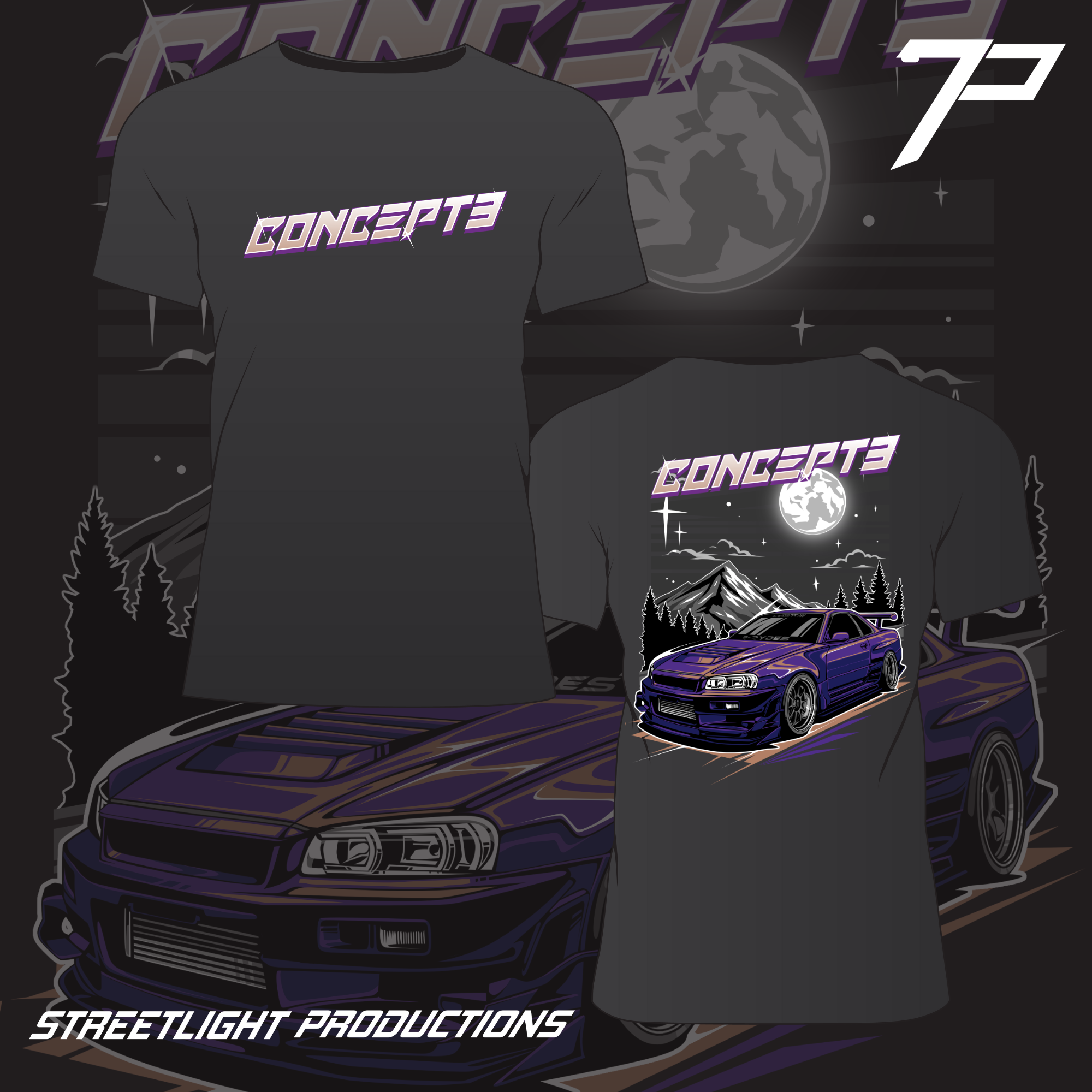 Concept 3 Nissan R34 T-Shirt