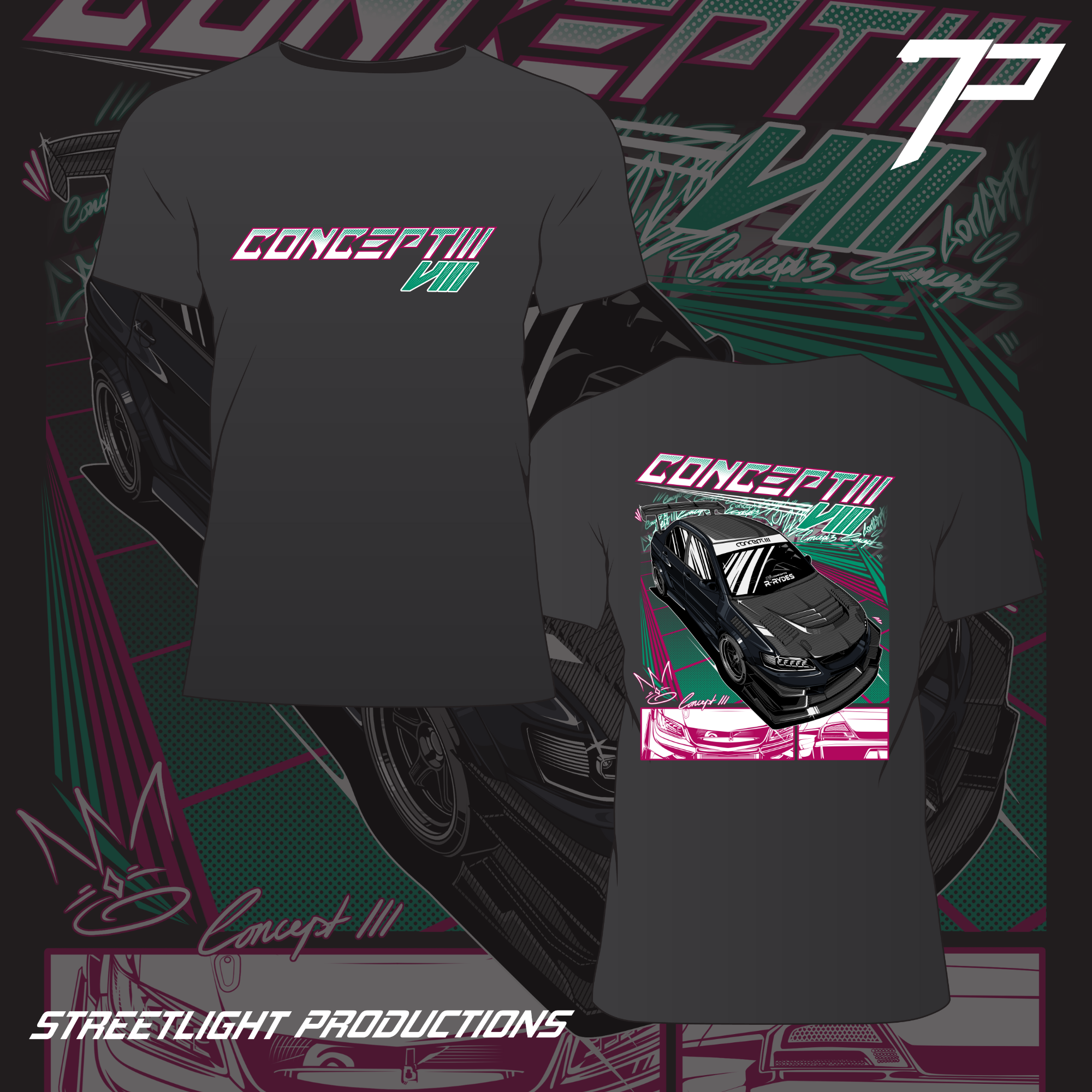 Concept 3 Mitsubishi EVO VIII T-Shirt