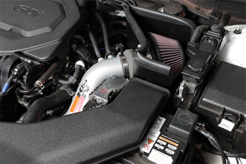 K&N 15-18 Hyundai Sonata L4-2.4L F/I Silver Typhoon Short Ram Intake - Concept 3 - Revolutionizing the Way You Drive 