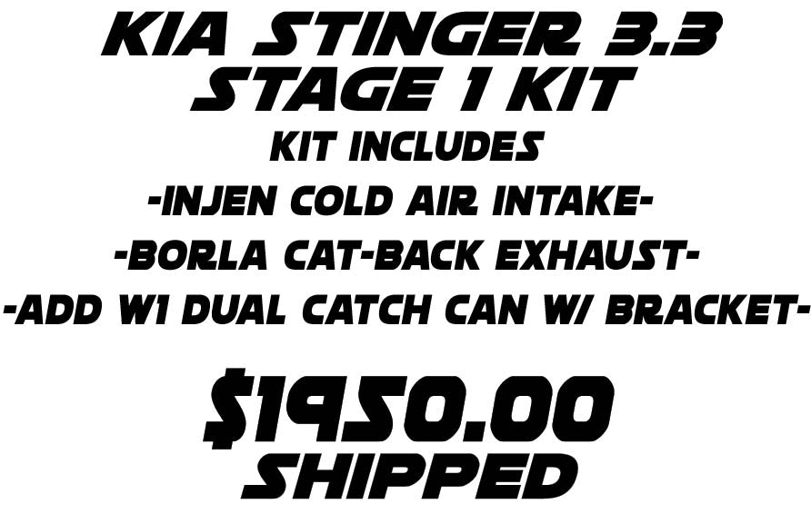 Kia Stinger 3.3T Stage 1 Kit - Concept 3 - Revolutionizing the Way You Drive 