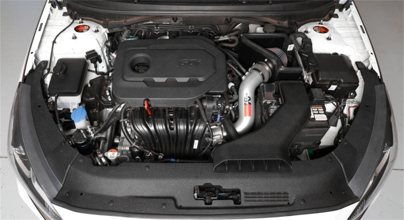 K&N 15-18 Hyundai Sonata L4-2.4L F/I Silver Typhoon Short Ram Intake - Concept 3 - Revolutionizing the Way You Drive 